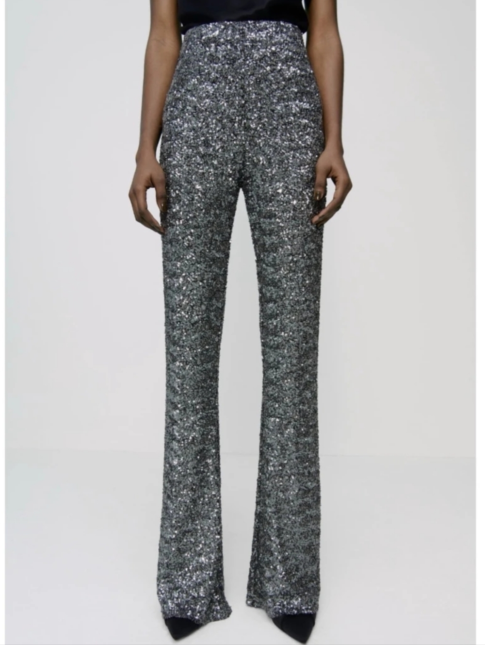 Zara Sequin Flare Pants